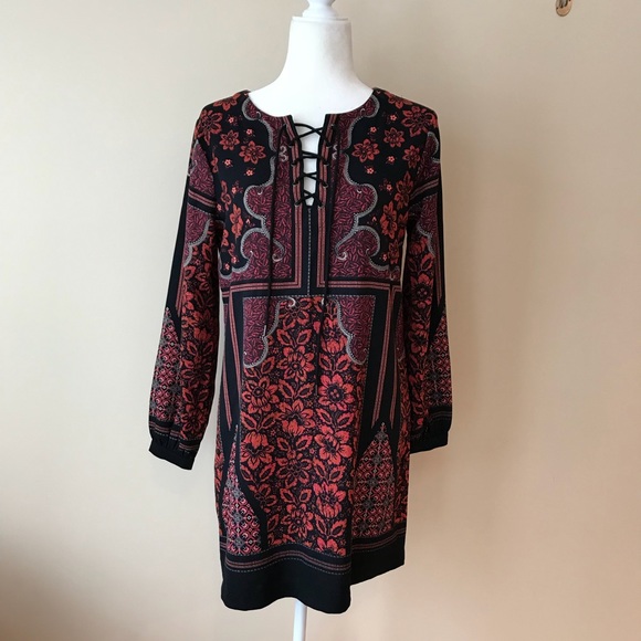 Abercrombie & Fitch boho lace-up shift dress - Picture 1 of 7